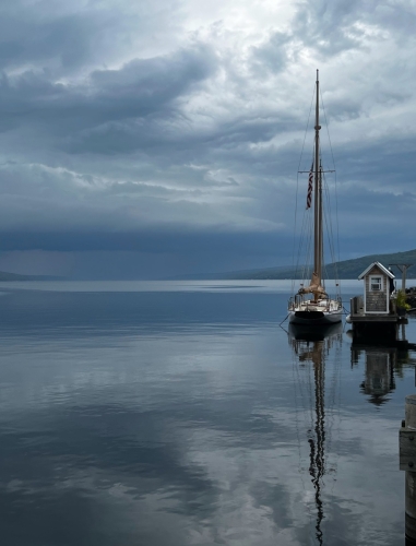 Anchored Beauty: Tranquil Waters Await