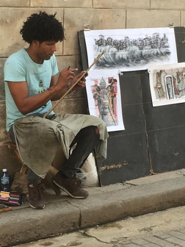 Street Painter in Havana